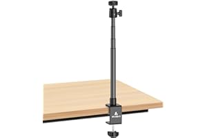 Ailight Webcam Stand for Desk, Adjustable Camera Desk Stand Webcam Mount for Obsbot GoPro Anker Insta Logitech C922 C930e C920S C920 C615 C960 C920x with 1/4" Thread