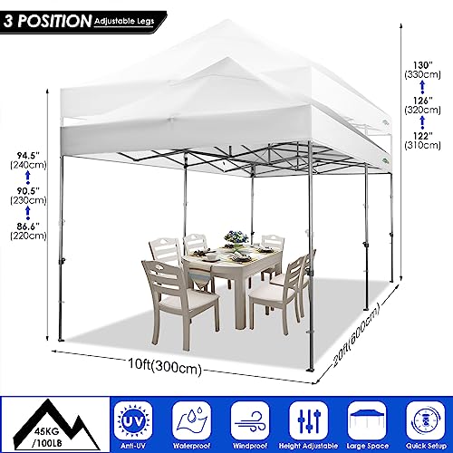 COBIZI 10x20 Heavy Duty Pop Up Canopy Tent with Sidewalls, Commercial Grade Party Tent, Waterproof image 29