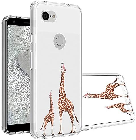 Tuopuna Compatible Google Pixel 3A Case, [Anti-Scratch PC + Shockproof Anti-Drop Soft TPU] Advanced Printing Pattern Phone Cases Glossy Drawing Design Cover For Google Pixel 3A - Giraffe