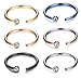 Jstyle 6 Pcs 18-20G 316L Stainless Steel Nose Ring Hoop Cartilage Hoop Septum Body Jewelry Piercing
