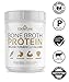 Bone Broth Protein Powder with Organic Turmeric & Collagen Peptides - Grass Fed Beef Bone Broth Collagen - Keto & Paleo Friendly Nutrition - Turmeric Flavor 22g Protein, 20 Servings