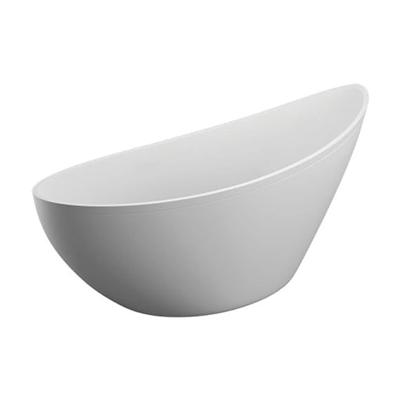 Freistehende Badewanne Wanne Acryl ZOE 180x80 cm Schurze Weiss
