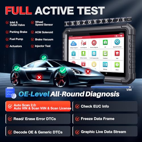 LAUNCH X431 PRO3S+ Elite SmartlinkC2.0 Car Diagnostic Case with CANFD/DOIP/J2534 Bi-Directional Topology OE, Car Diagnosis with 60+ Reset ECU Coding AutoAuth FCA Guide V.A.G