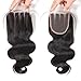 West Kiss Hair Body Wave Lace Closure No Bleached Knots Brazilian 4x4 Virgin Human Hair