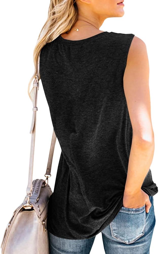 Imily Bela Womens Graphic Tank Tops Good Vibes Summer Sleeveless Rainbow Casual Tees: Clothing