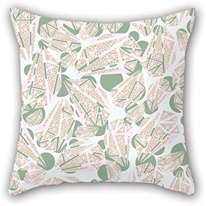 The Colorful Geometry Cushion Cases Of 16 X 16 Inches / 40 By 40 Cm Decoration Gift For Home Family Lover Valentine Bedding Kids Girls (2 Sides)