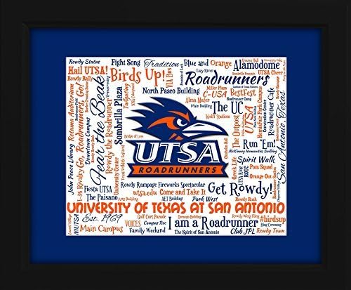 University of Texas at San Antonio (UTSA) 16x20 Art Piece - Beautifully matted and framed behind glass