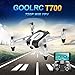 GoolRC T700 WiFi FPV Mini Selfie Drone with Carema 720P G-Sensor Altitude Hold RC Training Quadcopter w/ 2 Battery for Beginners Kids