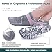 Muezna Non Slip Yoga Socks for Women, Anti-Skid Pilates, Barre, Bikram Fitness Socks with Grips, Size 5-10 (Gray)
