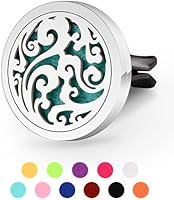 Aromatherapy Car Diffuser, GerTong Vent Clip Essential Oil Diffuser for Car Air Freshener, 11 Refill Pads