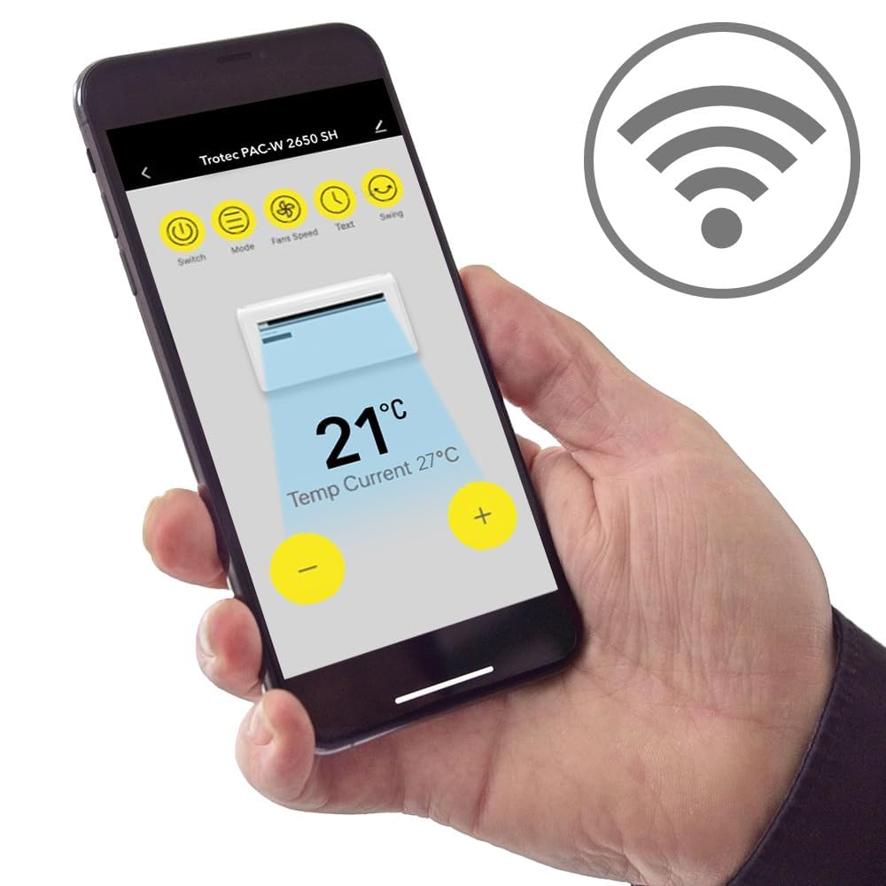 TROTEC PAC-W 2650 SH Wandklimaanlage ohne Außengerät – 4-in-1 Klimaanlage mit Heizung, 2,6 kW Kühlung, WiFi, Inverter, bis 34 m² 8