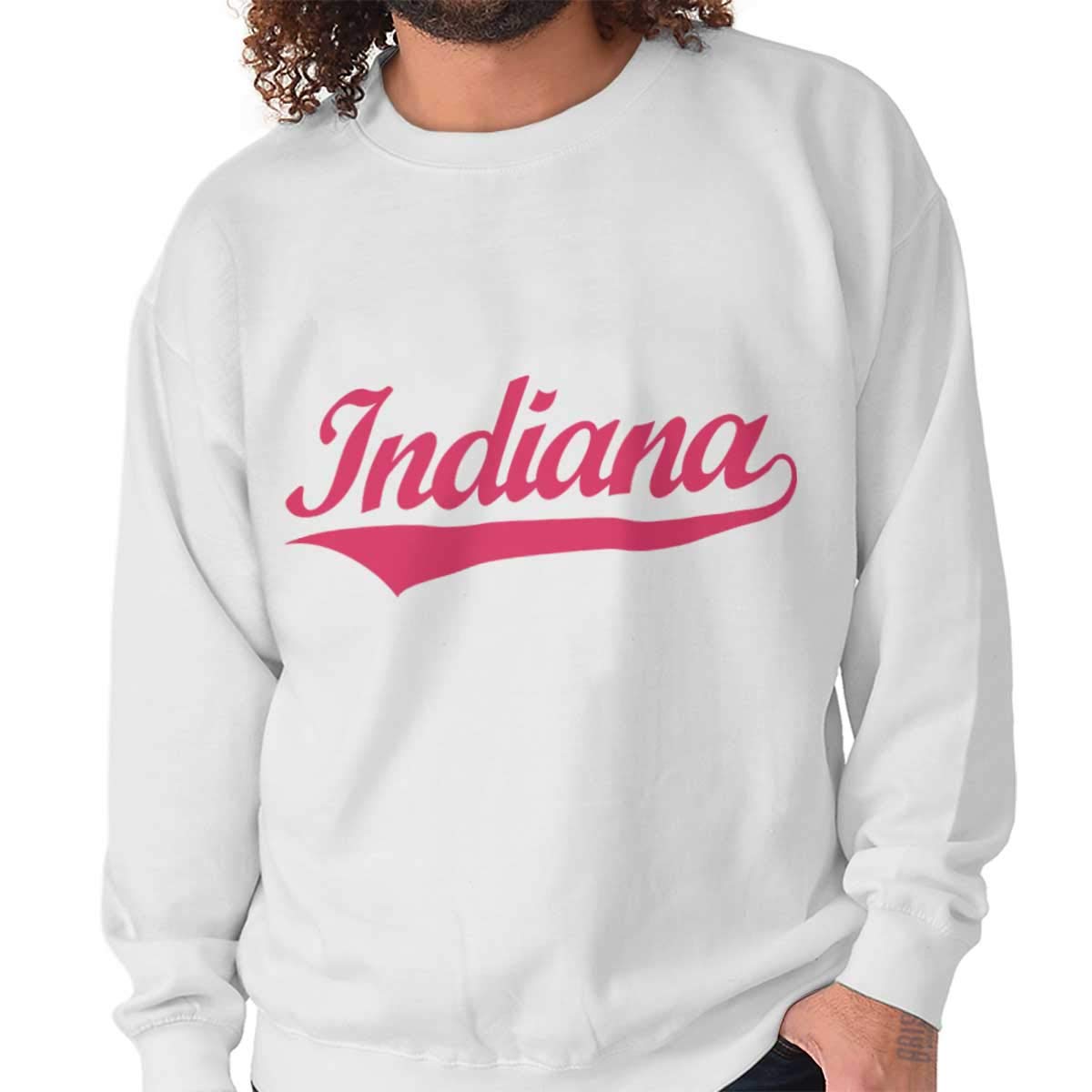 Indiana Athletic Sports College Workout In Crewneck T Shirt