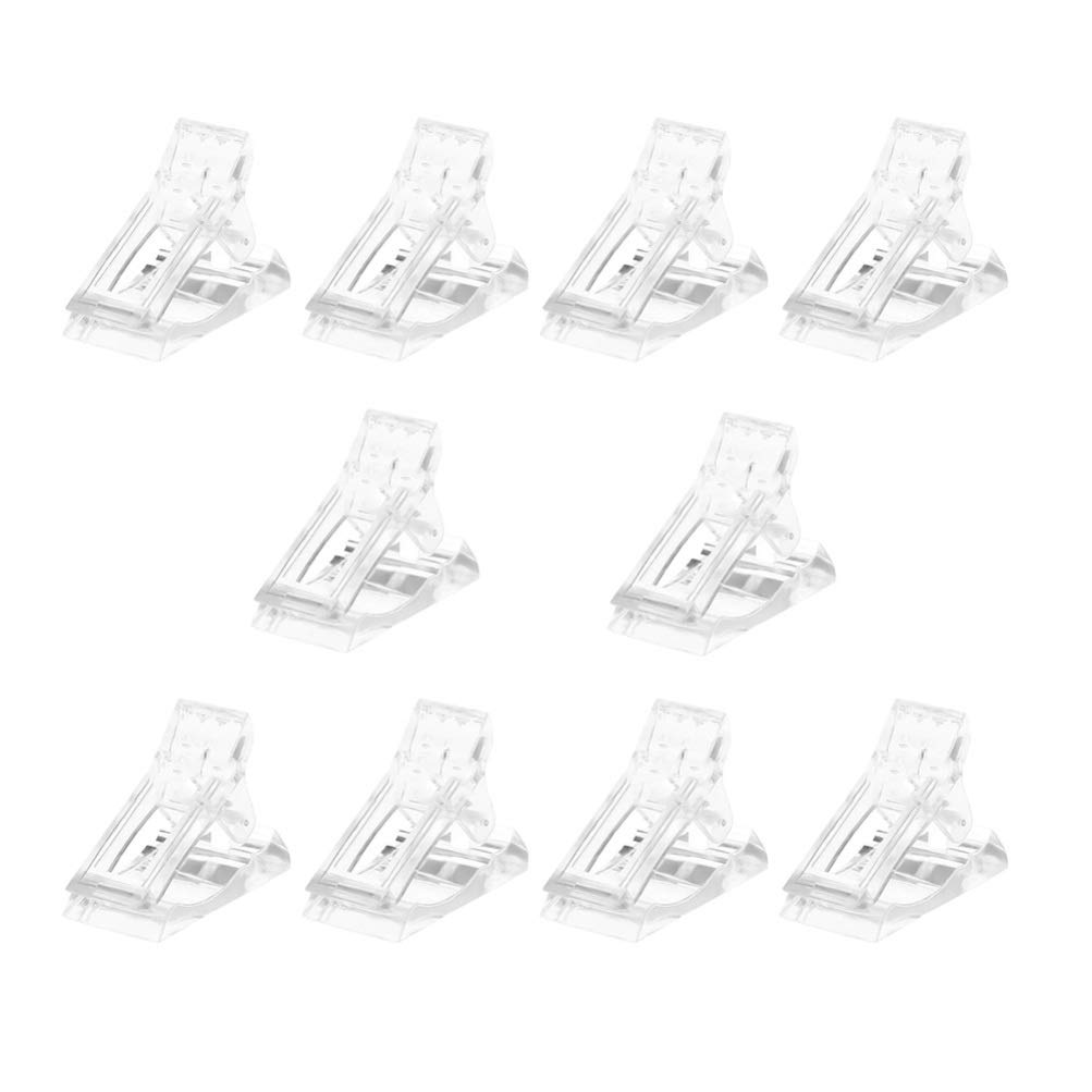 10pcs Nail Tips Clip Clear Quick Building Fingernail Manicure Clip Clamp Nail Art Tool for Girls Women Ladies