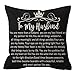 Birthday Gift to Husband with Inspirational Words Body Black Cotton Burlap Linen Pillowcase Pillow Sham Cushion Cover Sofa Decorative Square 18x18 Inches