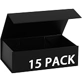 MUMUPACK 15 Pack Magnetic Gift Box With Lid 9.5x6x3,Black Gift Boxes Bulk,Luxury Bridesmaid Proposal Box,Small Magnetic Closure Box Boxes For Presents,Wedding,Business