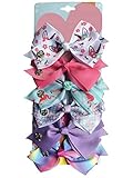6Pcs/Set Chuir Bows Hair Bows Alligator Clips for Girls Hair Barrettes Accessories for Toddler Kids (Style A)