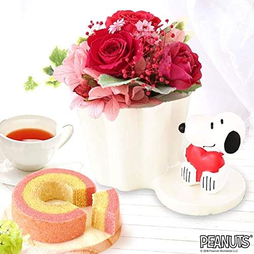 Amazon 母の日 の プレゼント バラ おいもやケーキ洋菓子 花とスイーツ プリザーブドフラワー アレンジメント 母の日ギフト スヌーピー 赤 プリザーブドフラワー オンライン通販