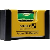 STABILA Pocket Level PRO - Small Magnetic Level, Cat. No. 11901 | Compact mini level tool for precision work; fits in pocket or toolbelt; great for tight spaces
