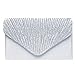FASHIONROAD Fashion Road Women Satin Clutch, Rhinestone Evening Clutch, Envelope Clutch Purse, Pleated Flap Handbag for Wedding, Party and Prom Silver White