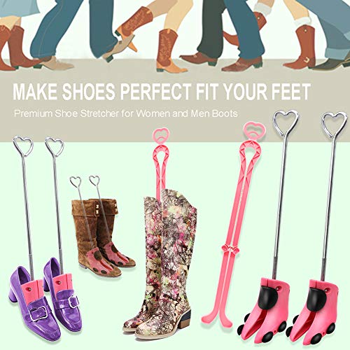 APREUTY Shoe Stretcher Women and Men's Shoe Stretcher Boots Stretch for Wide Feet-Pair Pink - Thumbnail 6