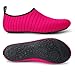 JIASUQI Summer Barefoot Water Skin Shoes Aqua Socks for Surf Beach Pink US 5.5-6.5 Women, 5-5.5 Men