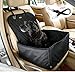 Pet Front Seat Cover Pet Booster Seat, C&D Deluxe 2 in 1 Dog Seat Cover for Cars Waterproof Dog Front Seat Cover Pet Bucket Seat Cover WITH SAFETY BELT(BLACK)