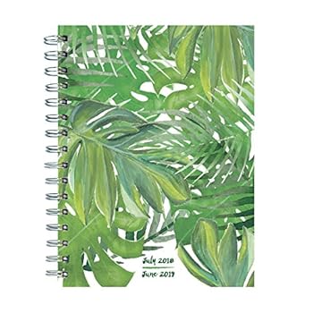 TF Publishing 19-9220A July 2018 - June 2019 Leaves Medium Weekly Monthly Planner, 6.5 x 8