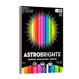 Astrobrights Colored Cardstock, 8.5" x 11", 65 lb / 176 gsm, "Spectrum" 25-Color Assortment, 75 Sheets (80944-01)
