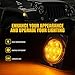 Xprite Clear Lens Yellow LED Front Replacement Turn Signal Light & Fender Side Marker Light Assembly for 2014-2018 Jeep Wrangler JK JKU