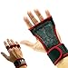 Mava Sports Workout Gloves with Wrist Wraps Support and Full Palm Silicone Padding, for Weightlifting, Cross Training, Pull Ups, WOD, and Powerlifting, Unisex (Red, Medium)
