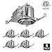 TORCHSTAR 6 Inch New Construction LED Recessed Housing, Air Tight IC Rated Aluminum Can, TP24 Connector for Recessed Lights, Retrofit Kit, ETL Listed, Pack of 6