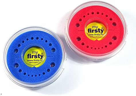 2 Baby Tooth Boxes Firsty Round, Comboset (Red / Blue, Boy / Girl) ABF English, Fast Delivery