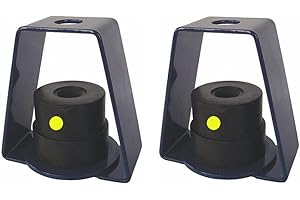 ATTISSTORE Hanger Mount Vibration Isolator, Ceiling Suspended Mounted Hanger, 100% Natural Rubber Isolator Type, Capacity Range: 325 to 650 lb.
