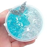 Gbell Mermaid Mud Mixing Cloud Slime Putty, Scented Stress Kids Girls Clay Toy 60ML Pink, Purple, White, Blue, Red (Blue)