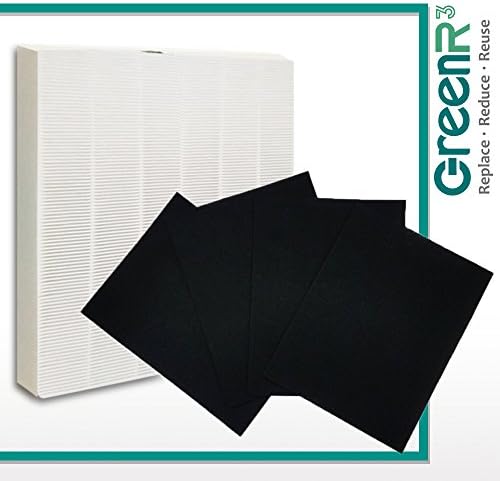 Air Purifier True HEPA Air Filter + 4 Replacement Carbon Filters for Winix 115115 fits 5300 6300 5300-2 6300-2 P300 C535 5000b 5000 5500 9000 Plasma Wave WAC5300 WAC5500 WAC6300 and more