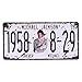 Micheal Jackson Memorabilia License Plate, Tin Sign Wall Decor for Home Garage Man Cave Woman Cave, 6x12 Inch/15x30cm