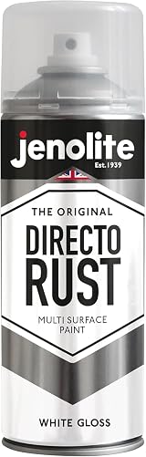 Jenolite Directorust Gloss Spray Paint White 400ml Direct To Rust