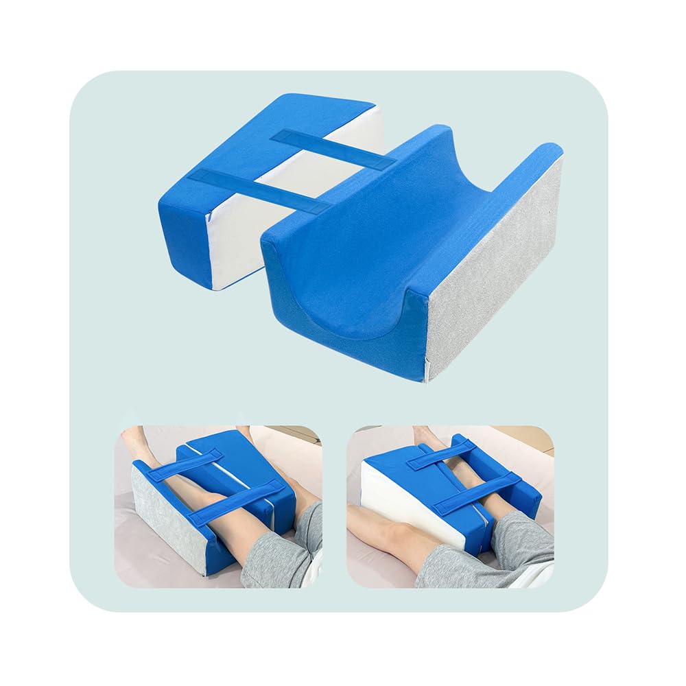 Photo 1 of KAAMOS Hip Abduction Pillow, 2-in-1 Hip Replacement Pillows After Hips Surgery, Abductor Wedge Pillows for Legs Separator, Knee Surgery Replacement Recovery Aids, Abduction Foam Wedge with Straps