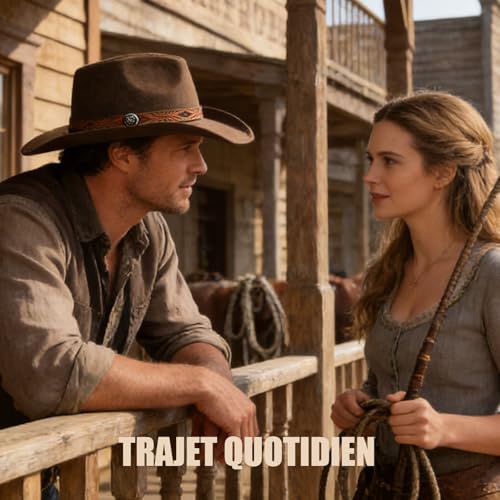 MYKAGS Chapeau de Cowboy pour Femmes et Hommes, Chapeaux Western en Daim, Chapeau Panama, Chapeaux de Cow-Boy à Large Bord, Cow-Girl Western en Daim