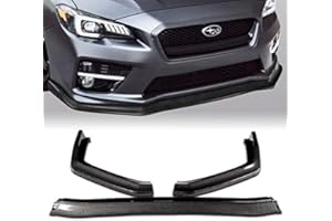 HK5 EPARTS 3 Pieces Front Bumper Lip Spoiler Splitter Side Body Kit Trim Protection Compatible with 2015-2021 Subaru WRX STI Sedan, 2016 2017 2018 2019 2020 (Painted Carbon Style)