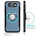 DONWELL Galaxy J3 2017 Business Style Hybrid Shockproof Protective Phone Case Cover with Built-in Ring Grip Stand Holder for Samsung Galaxy J3 Emerge/Express Prime 2 / Amp Prime 2 (Navy Blue)
