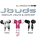 JLab Audio JBuds Hi-Fi Noise-Reducing Ear Buds, GUARANTEED FOR LIFE - White