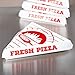 Paperboard White Pizza Slice Clamshell Food Container with