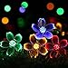 Ucharge Solar String Lights Flower 50 LED 23ft Multi-Color Waterproof Fairy Flower Garden Lights for Outdoor, Wedding, Patio, Lawn, Home, Party, Holiday