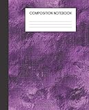 Composition Notebook: Faux Luxury Purple Metallic Glam College Ruled Notebook Lined School Journal
