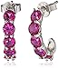 Amazon Collection Sterling Silver Round Created Ruby 