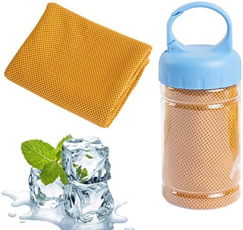Omenu Cooling Towel for Sports, Workout, Fitness, Gym, Yoga, Pilates, Travel, Camping &amp; More(orange)