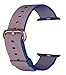 MXY Apple Watch Band, Arbor Home 2016 Newest Fine Woven Nylon Replacement Strap Wrist With Rose Gold Metal Buckle Gloden Clasp for 42mm Apple iWatch (42mm-Royal Blue-Rose Golden Buckle)