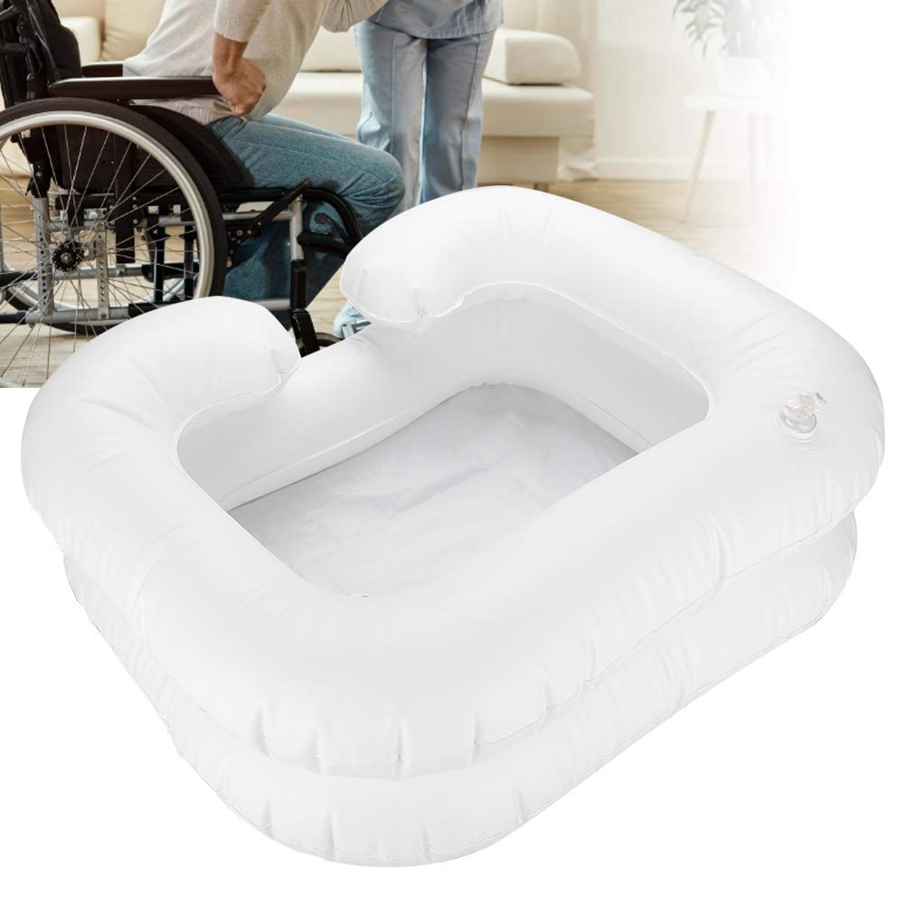 Portable Inflatable Shampoo Basin,Aid Hair Washing Tool Wash Hair in Bed Easily with Air Valve Inflation for Injured, Elderly, Disabled, Pregnant