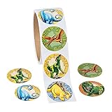 Roll of Dinosaur Stickers (100 Pack) 1 1/2